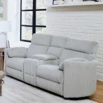 Radius – Mega Grey Power Glider Console Loveseat Recliners Gray 13