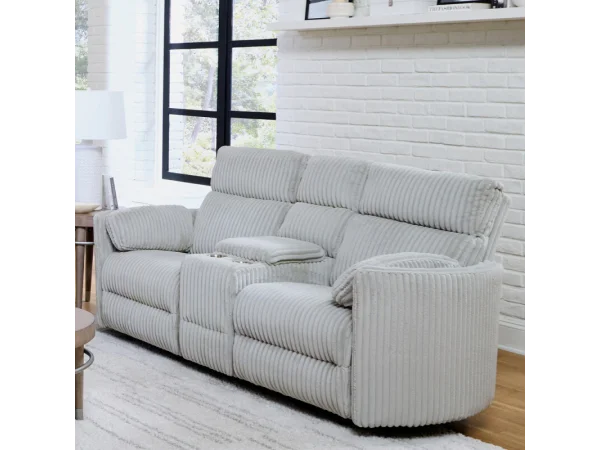 Radius – Mega Ivory Power Glider Console Loveseat Recliners Cream 24 Radius – Mega Ivory Power Glider Console Loveseat Recliners Cream 24