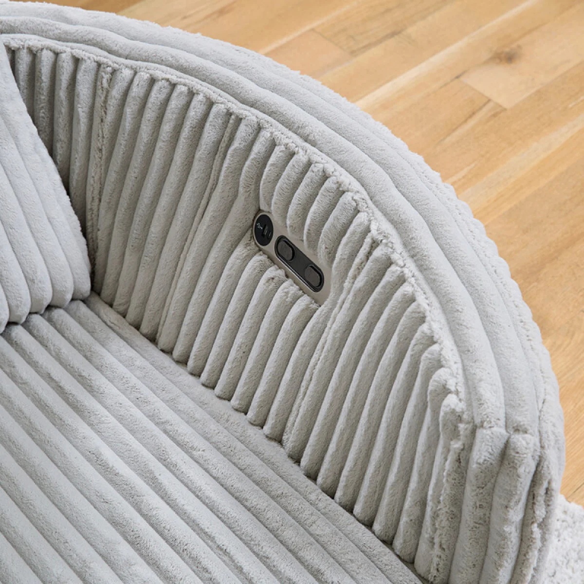 Radius – Mega Grey Power Glider Console Loveseat Recliners Gray 8