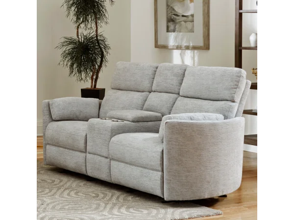 Radius – Mineral Power Glider Console Loveseat Recliners Gray