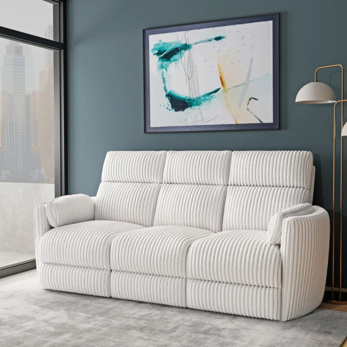 Radius – Mega Ivory Power Sofa Recliners Cream 6