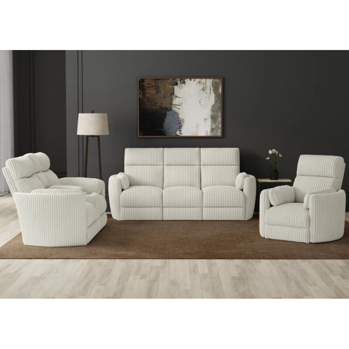 Radius – Mega Ivory Power Sofa Recliners Cream 14