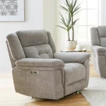 Richland – Bristol Grey Power Recliner With Power Headrest Recliners Bristol Grey 10