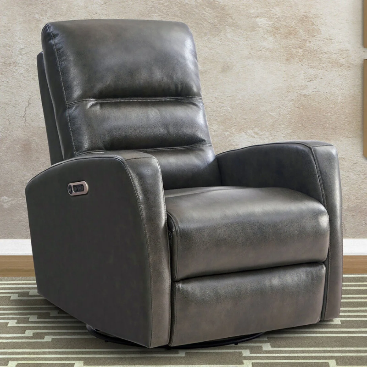 Ringo – Florence Grey Power Swivel Glider Recliner Recliners Florence Grey 4