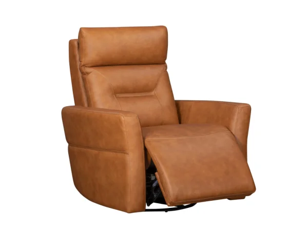 Remmington – Vintage Caramel Power Swivel Glider Recliner Recliners Brown