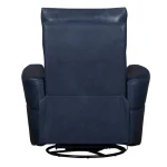 Remmington – Vintage Navy Power Swivel Glider Recliner Recliners blue 12