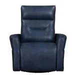 Remmington – Vintage Navy Power Swivel Glider Recliner Recliners blue 13