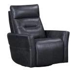 Remmington – Vintage Slate Power Swivel Glider Recliner Recliners black 10