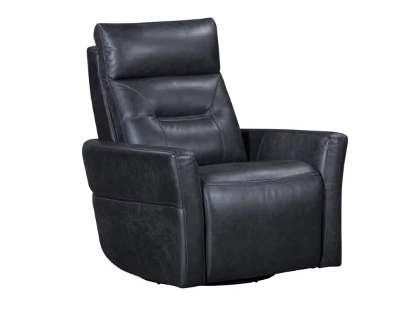 Remmington – Vintage Slate Power Swivel Glider Recliner Recliners black