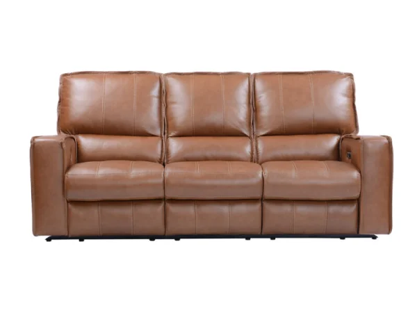 Rockford – Verona Saddle Power Triple Reclining Sofa Recliners Brown