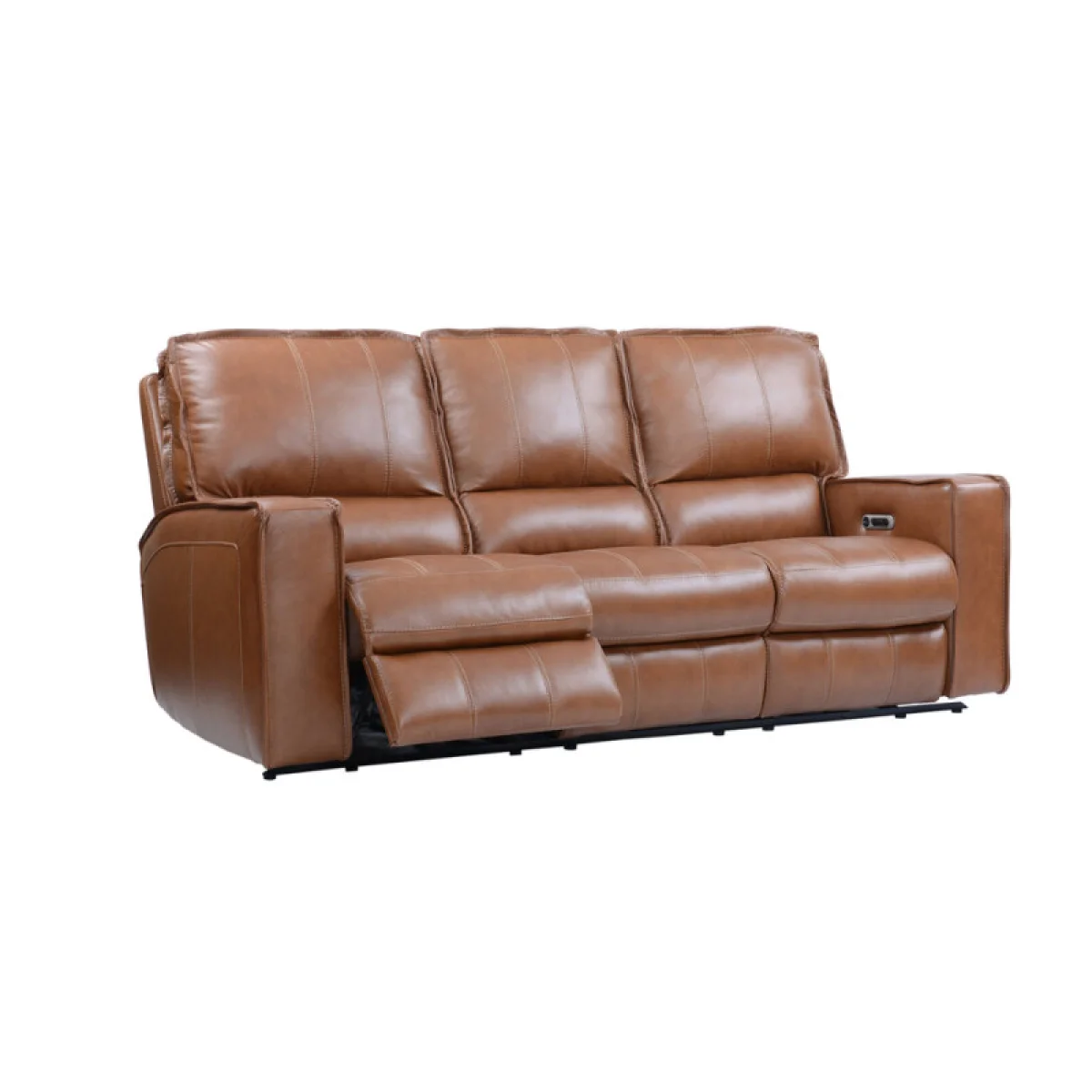 Rockford – Verona Saddle Power Triple Reclining Sofa Recliners Brown 6