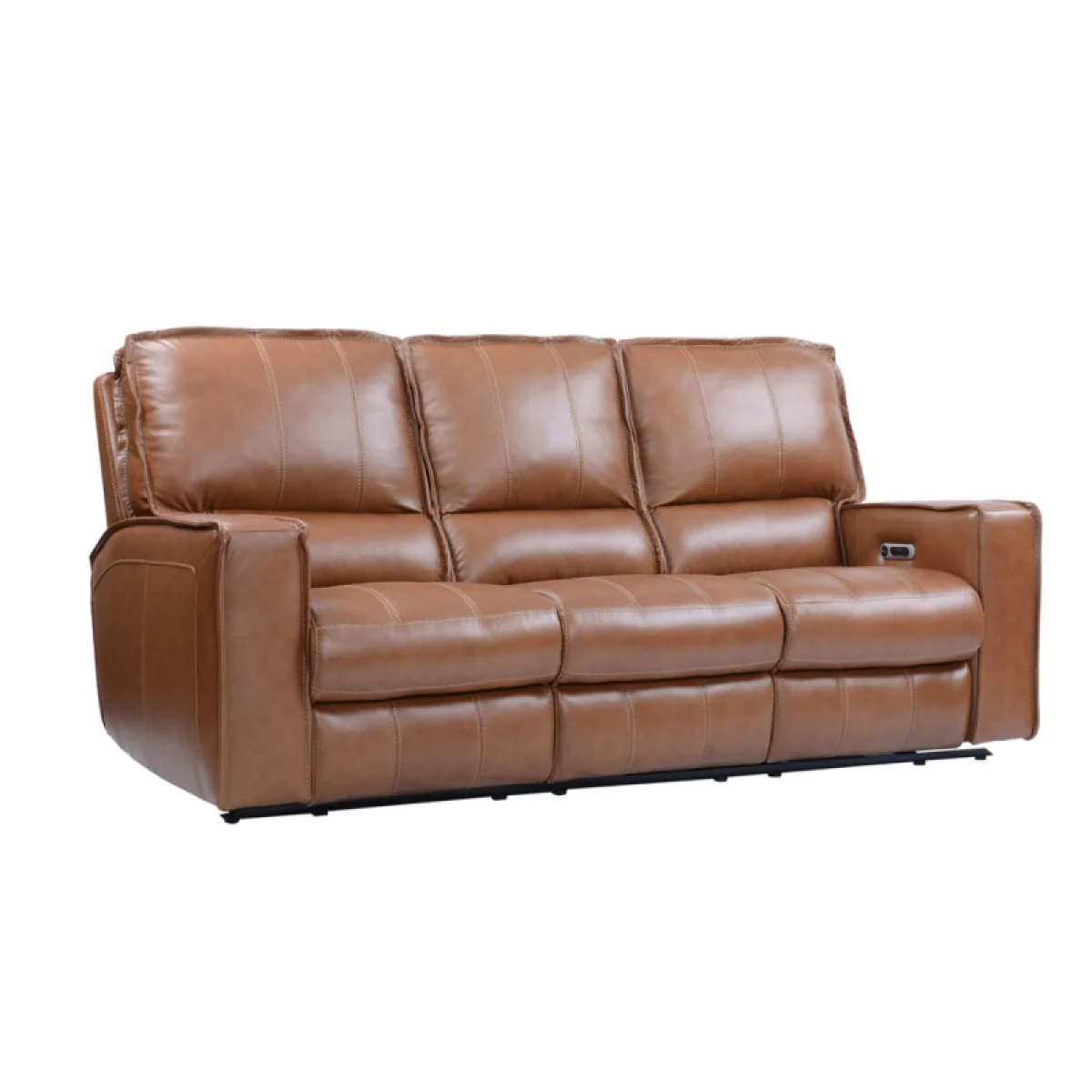 Rockford – Verona Saddle Power Triple Reclining Sofa Recliners Brown 7
