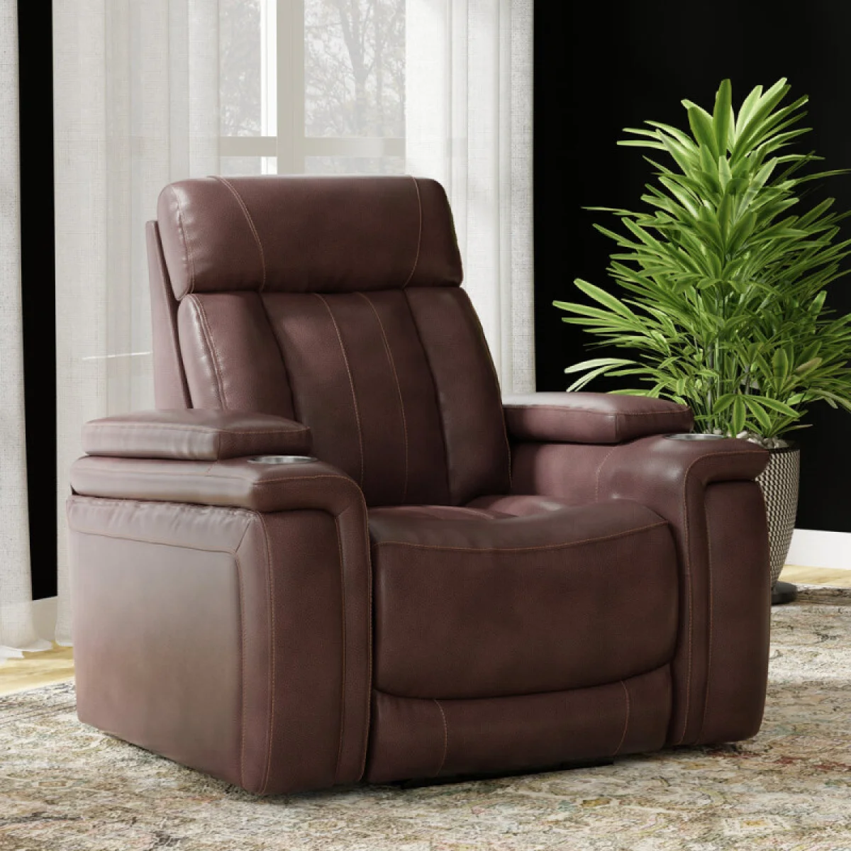 Royce – Fantom Brown Power Recliner Recliners Brown 4