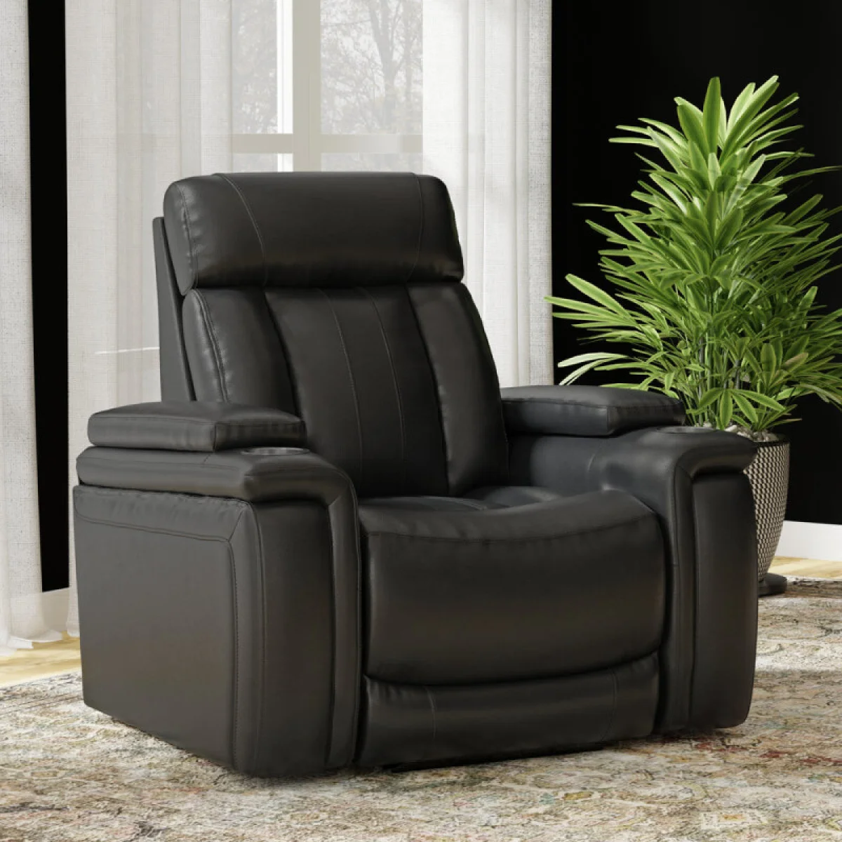 Royce – Midnight Power Recliner Recliners black 4