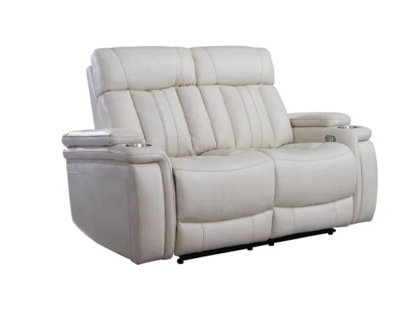 Royce – Fantom Ivory Power Loveseat Recliners Cream