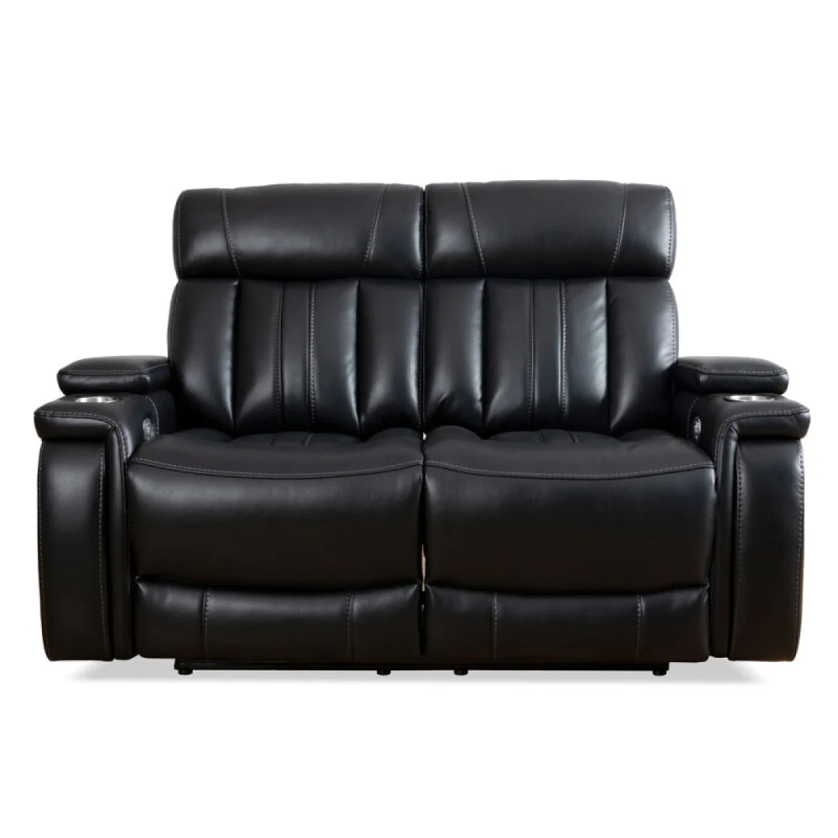 Royce – Midnight Power Loveseat Recliners black 4