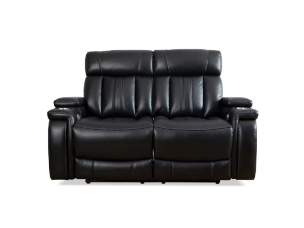 Royce – Midnight Power Loveseat Recliners black