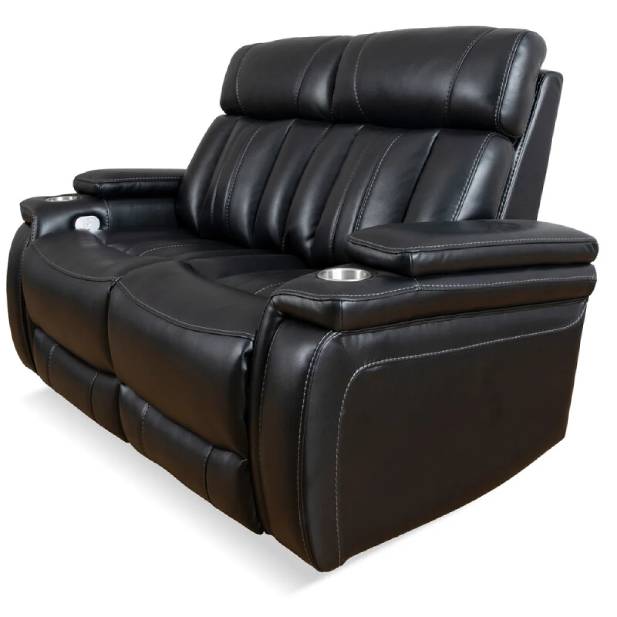 Royce – Midnight Power Loveseat Recliners black 8