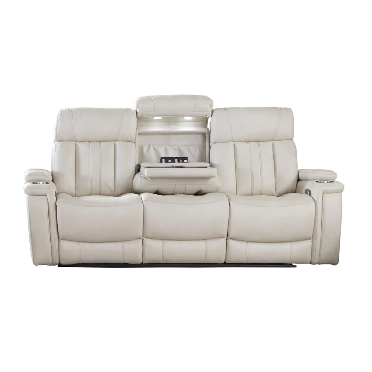 Royce – Fantom Ivory Power Drop Down Console Sofa Recliners Cream 10