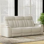 Royce – Fantom Ivory Power Drop Down Console Sofa Recliners Cream 20