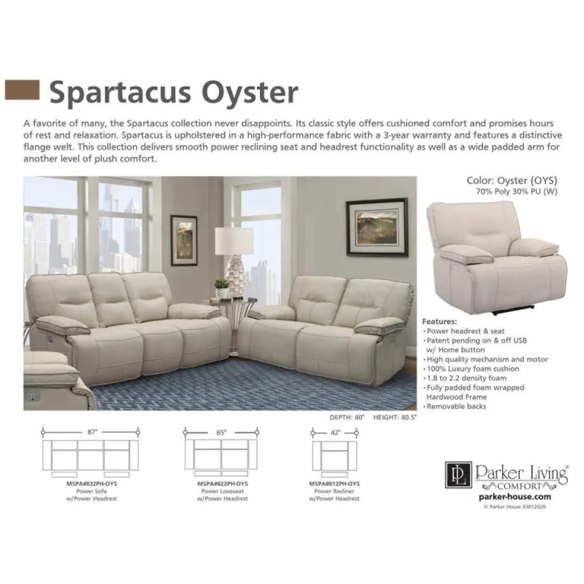 Spartacus – Oyster Power Recliner Recliners Oyster 8