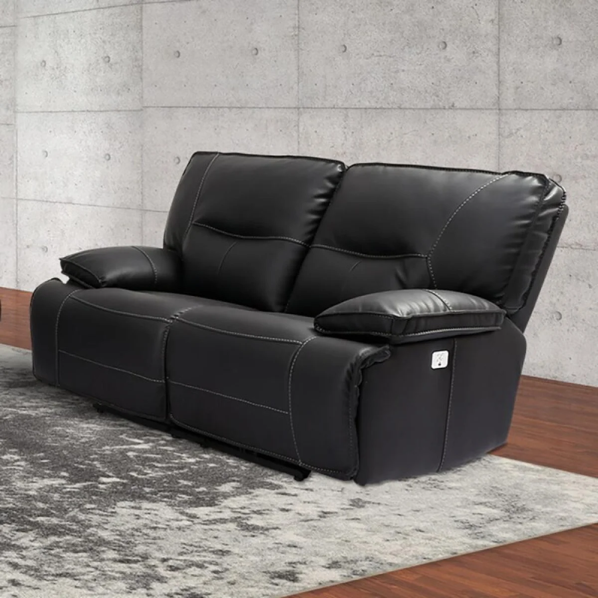 Spartacus – Black Power Loveseat Recliners black 4