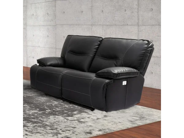 Spartacus – Black Power Loveseat Recliners black