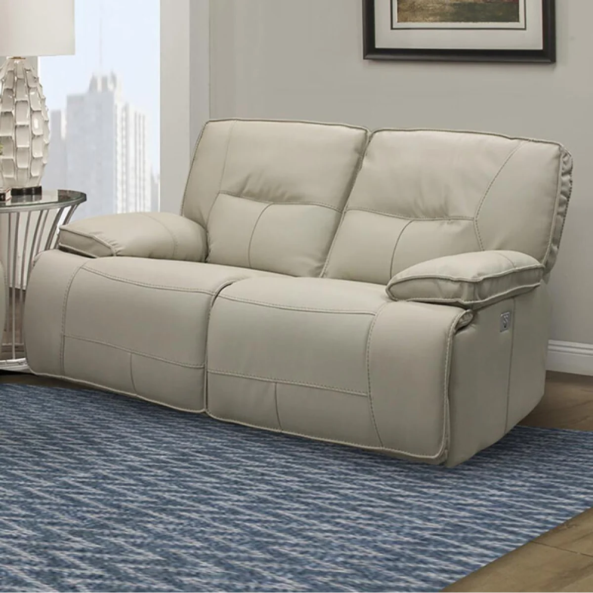Spartacus – Oyster Power Loveseat Recliners Oyster 4