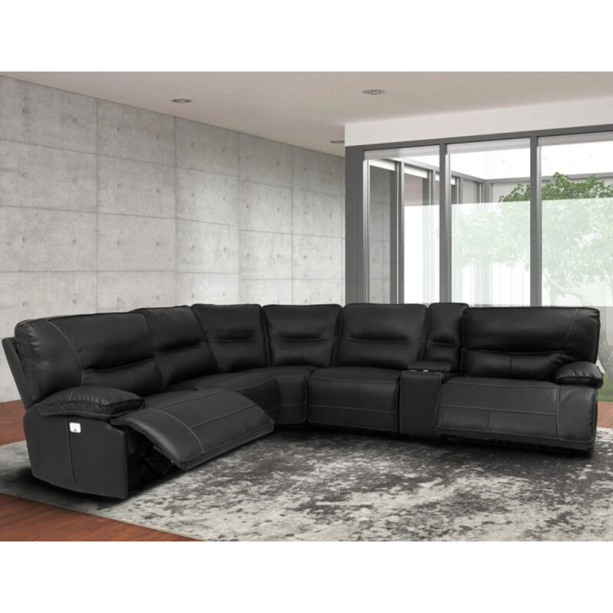 Spartacus – Black 6pc Package A (811lph, 810, 850, 840, 860, 811rph) Recliners black 7