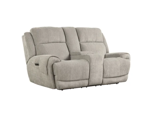 Spencer – Tide Pebble Power Console Loveseat Recliners Cream 4