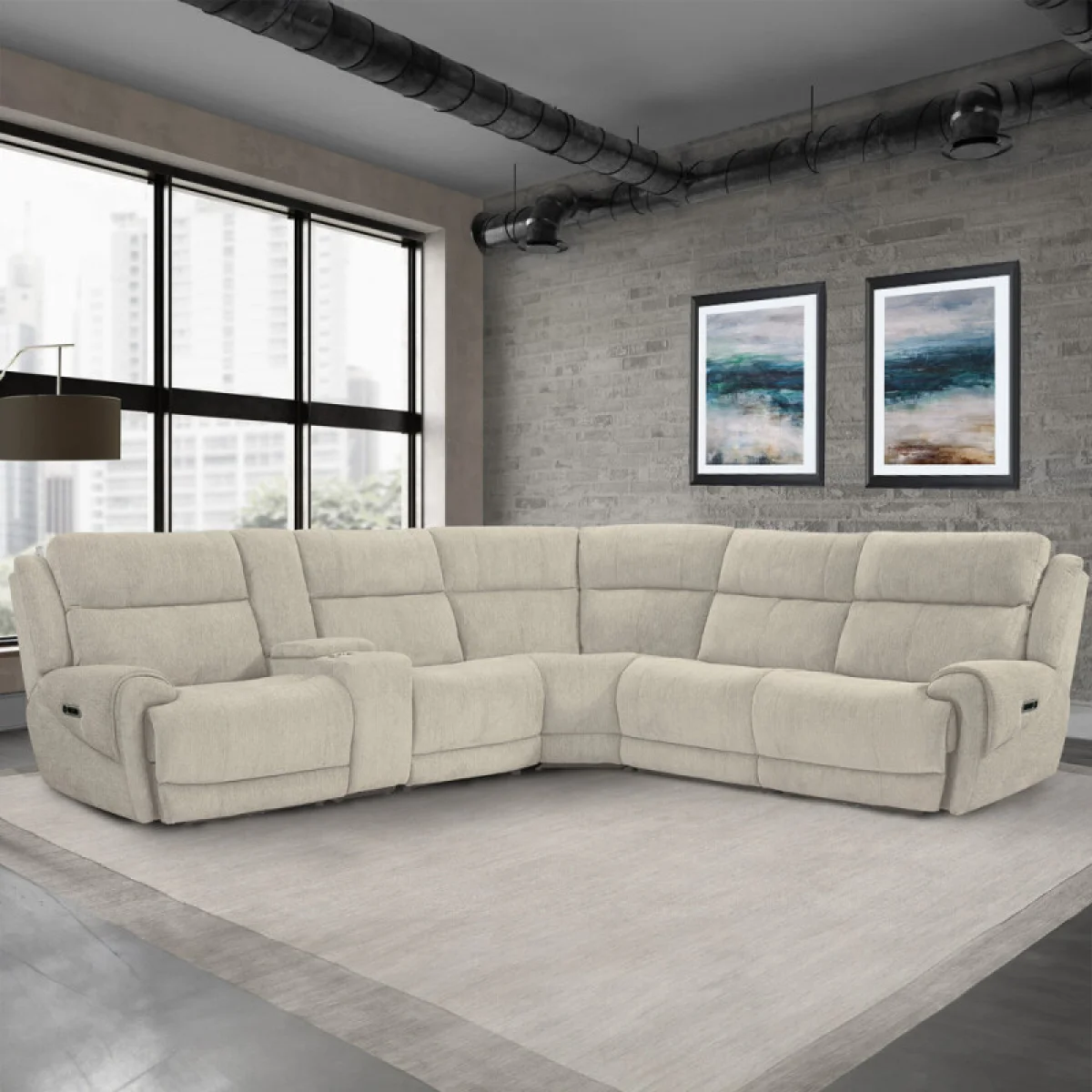Spencer – Tide Pebble 6pc Package A (811lph, 810, 850, 840, 860, 811rph) Recliners Cream 4