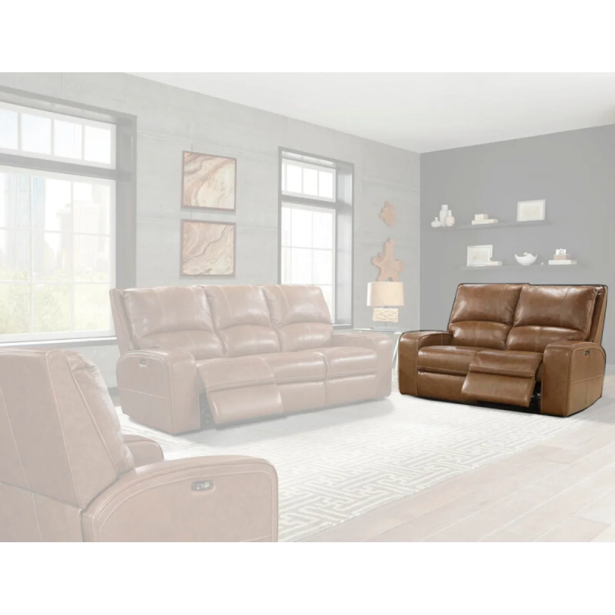 Swift – Bourbon Power Loveseat Recliners Bourbon 6