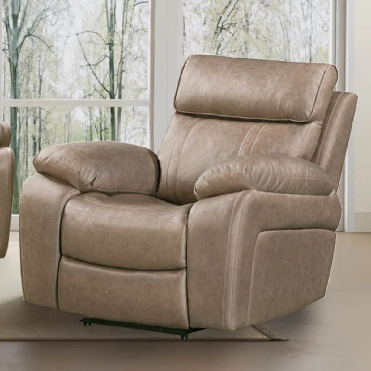 Theon – Stokes Toffee Manual Glider Recliner Recliners Brown 4