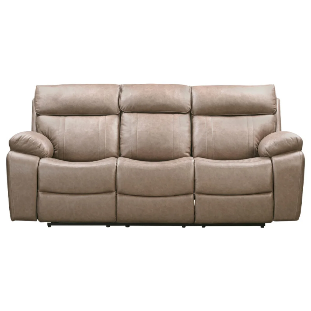 Theon – Stokes Toffee Manual Sofa With Drop Down Table Recliners Brown 7