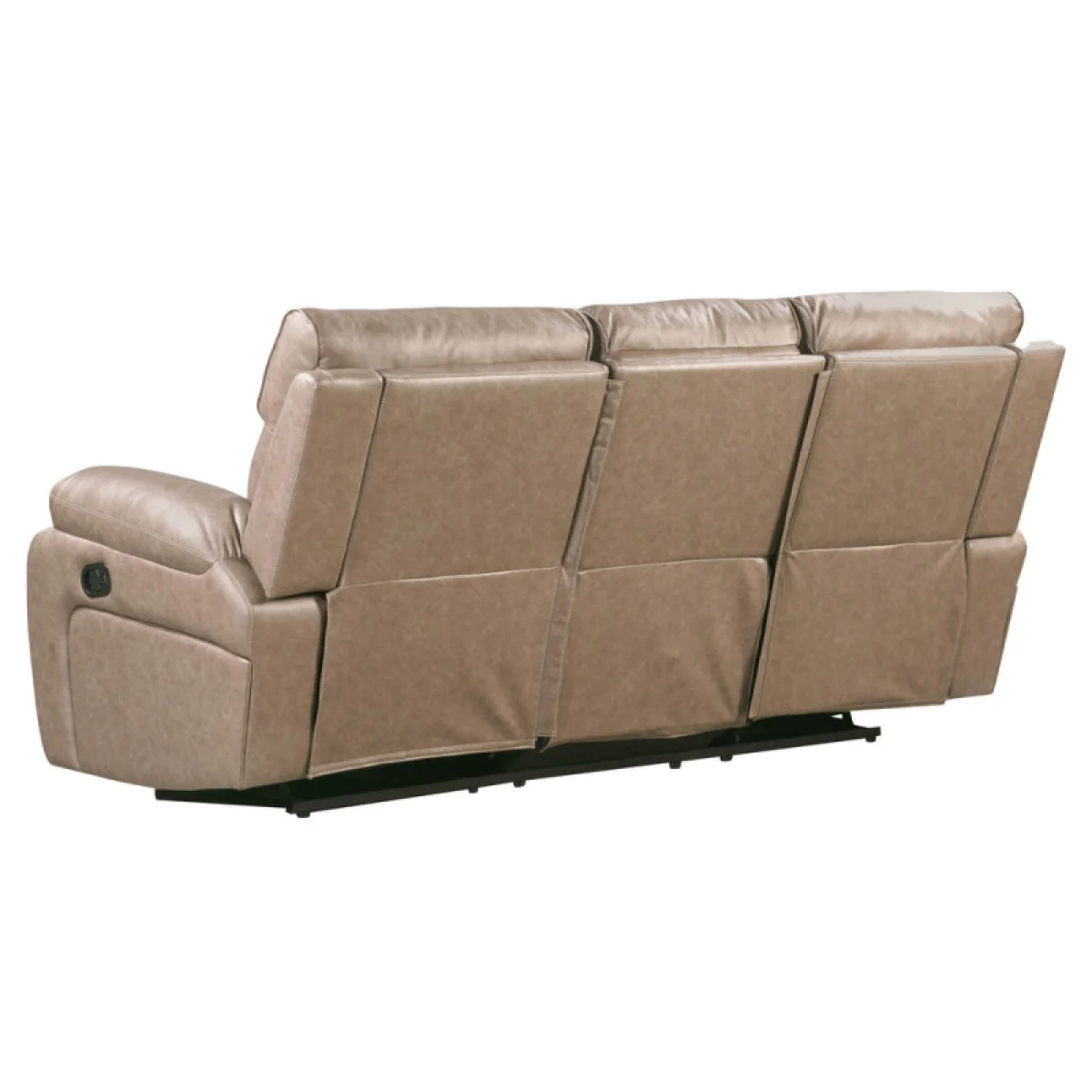 Theon – Stokes Toffee Manual Sofa With Drop Down Table Recliners Brown 8