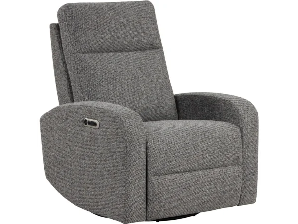 Thriller – Natural Beauty Grey Power Swivel Glider Recliner Recliners Gray