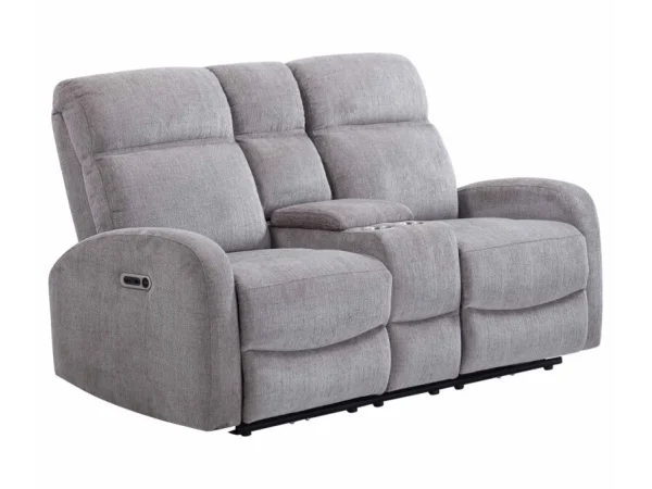 Tuscany – Whiskers Nature Power Console Loveseat Recliners Gray