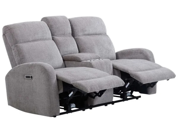 Tuscany – Whiskers Nature Power Console Loveseat Recliners Gray 17