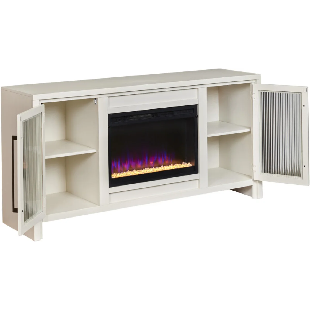 Tatum 66″ Fireplace Console MUU1942-BLK Fireplaces Aspen Home 11