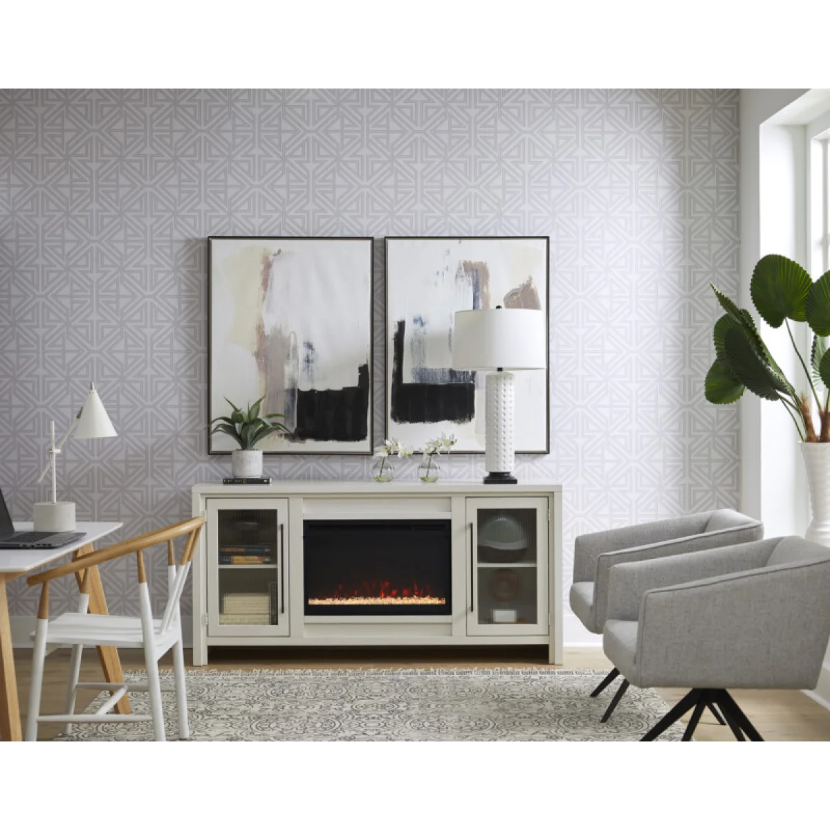 Tatum 66″ Fireplace Console Fireplaces Aspen Home 9