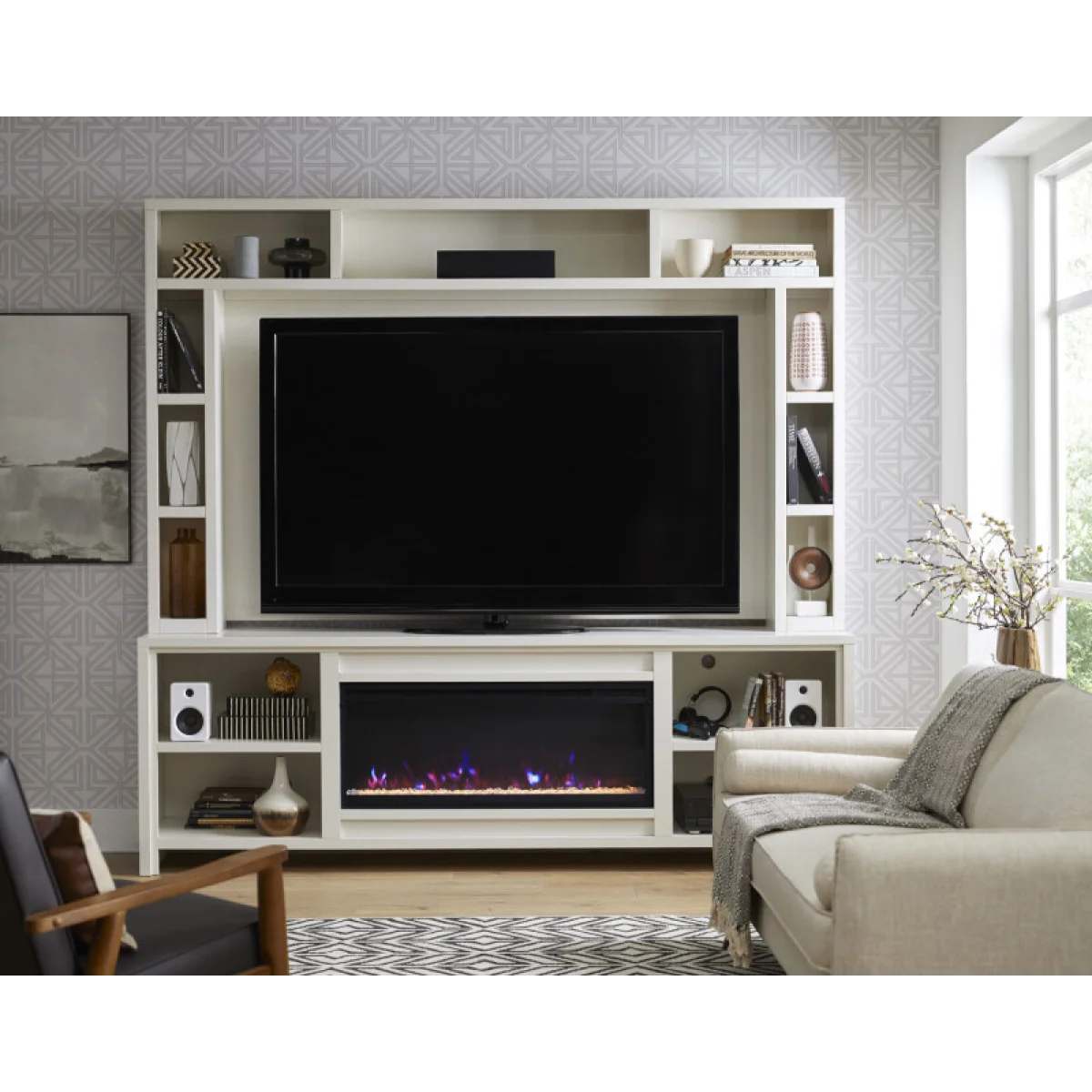 Tatum 96″ Fireplace Console Fireplaces Aspen Home 4
