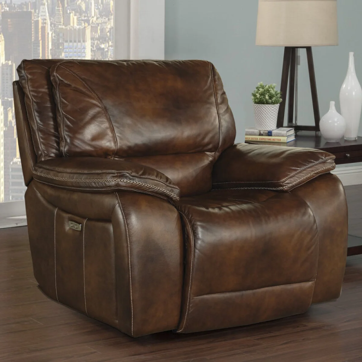 Vail – Burnt Sienna Power Recliner Recliners Brown 4