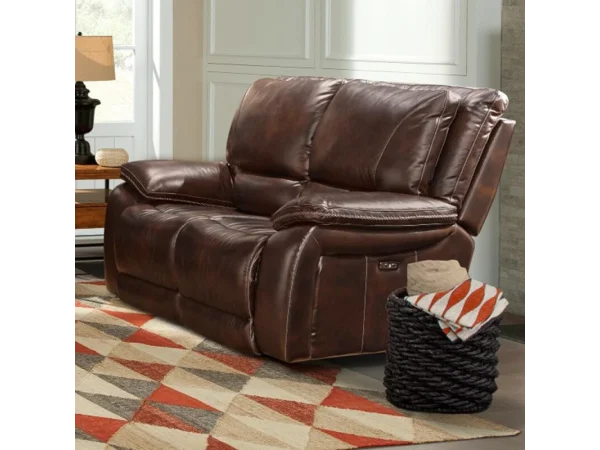 Vail – Burnt Sienna Power Loveseat Recliners Brown