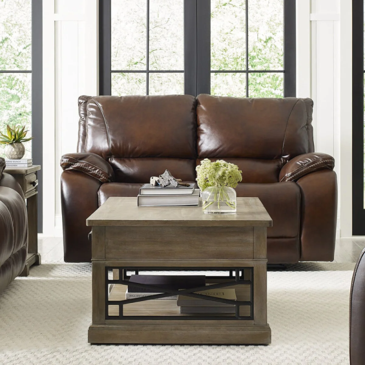 Vail – Burnt Sienna Power Loveseat Recliners Brown 6