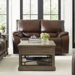 Vail – Burnt Sienna Power Loveseat Recliners Brown 15