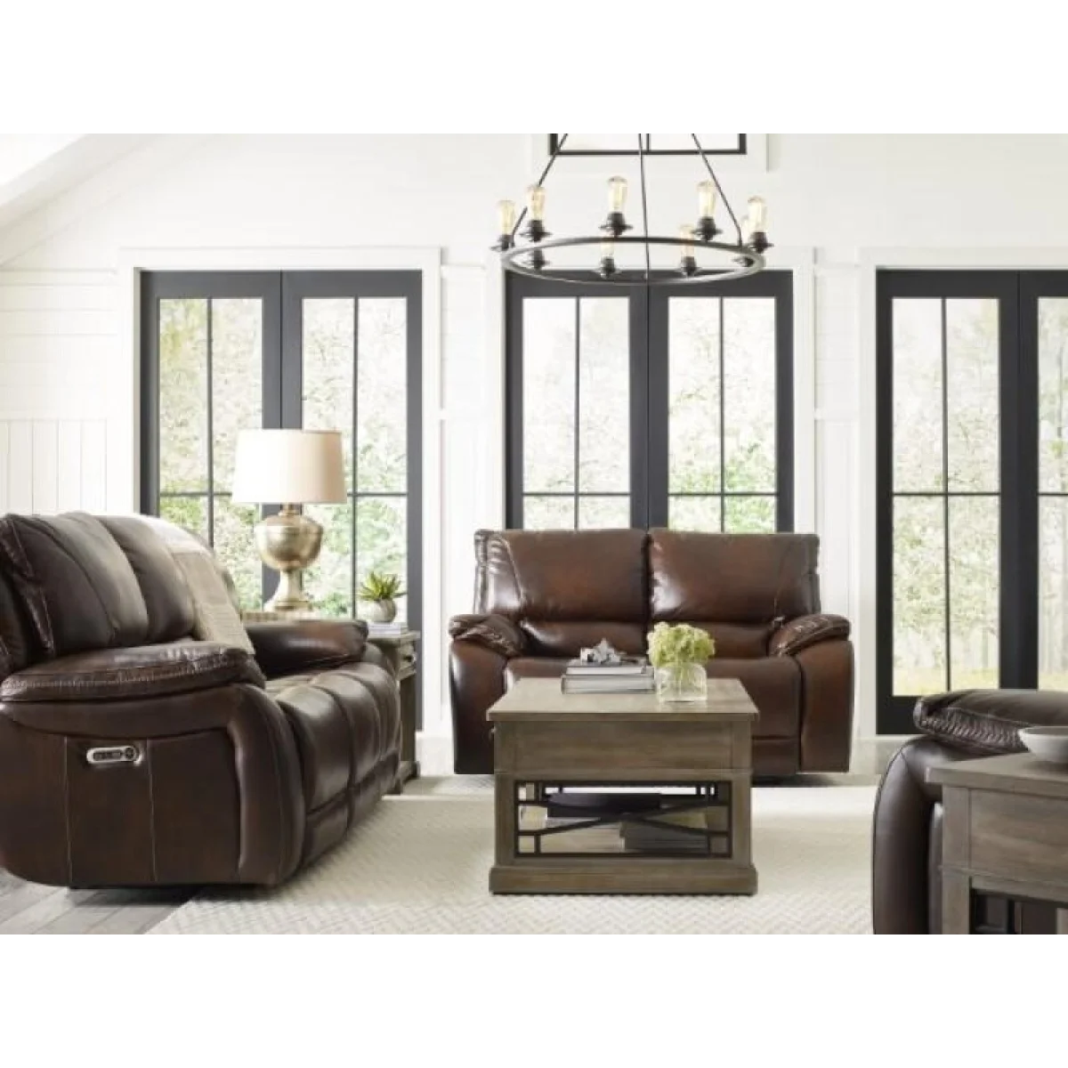 Vail – Burnt Sienna Power Loveseat Recliners Brown 7