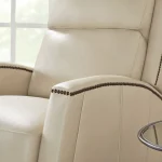 Vermont – Pearl Glow Manual Pushback High Leg Recliner Recliners Cream 13