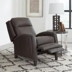 Vermont – Slate Noire Manual Pushback High Leg Recliner Recliners Brown 10