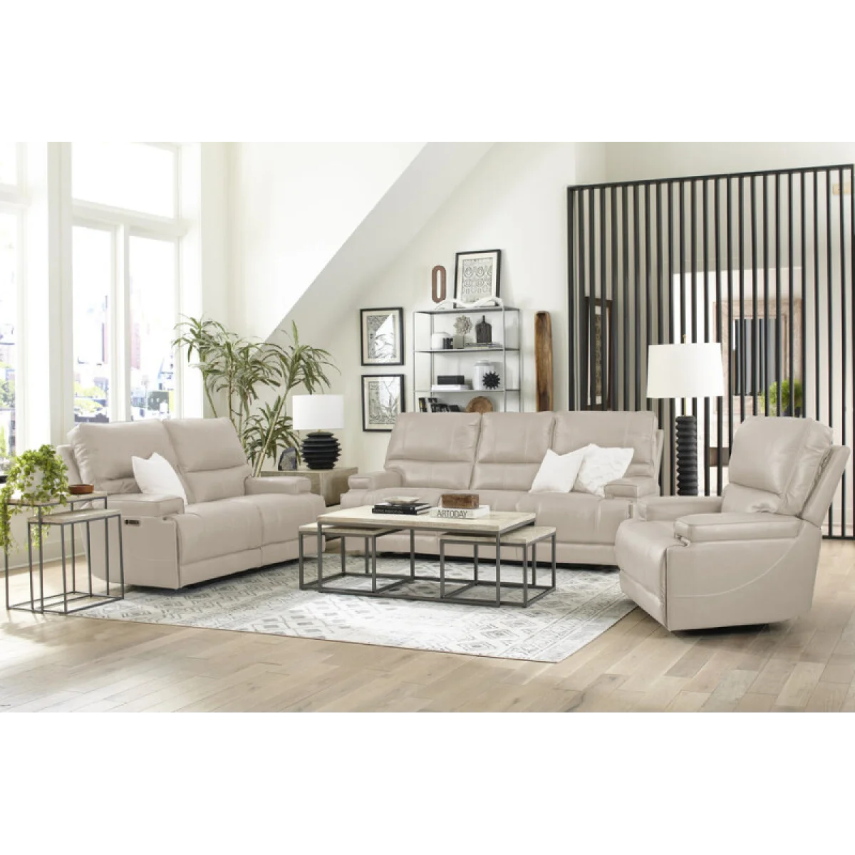 Whitman – Verona Linen – Powered By Freemotion Power Reclining Collection Recliners Cream 4