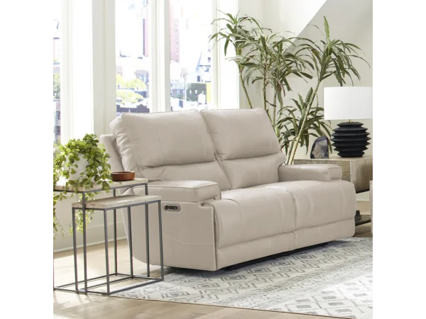Whitman – Verona Linen – Powered By Freemotion Power Cordless Loveseat Recliners Cream
